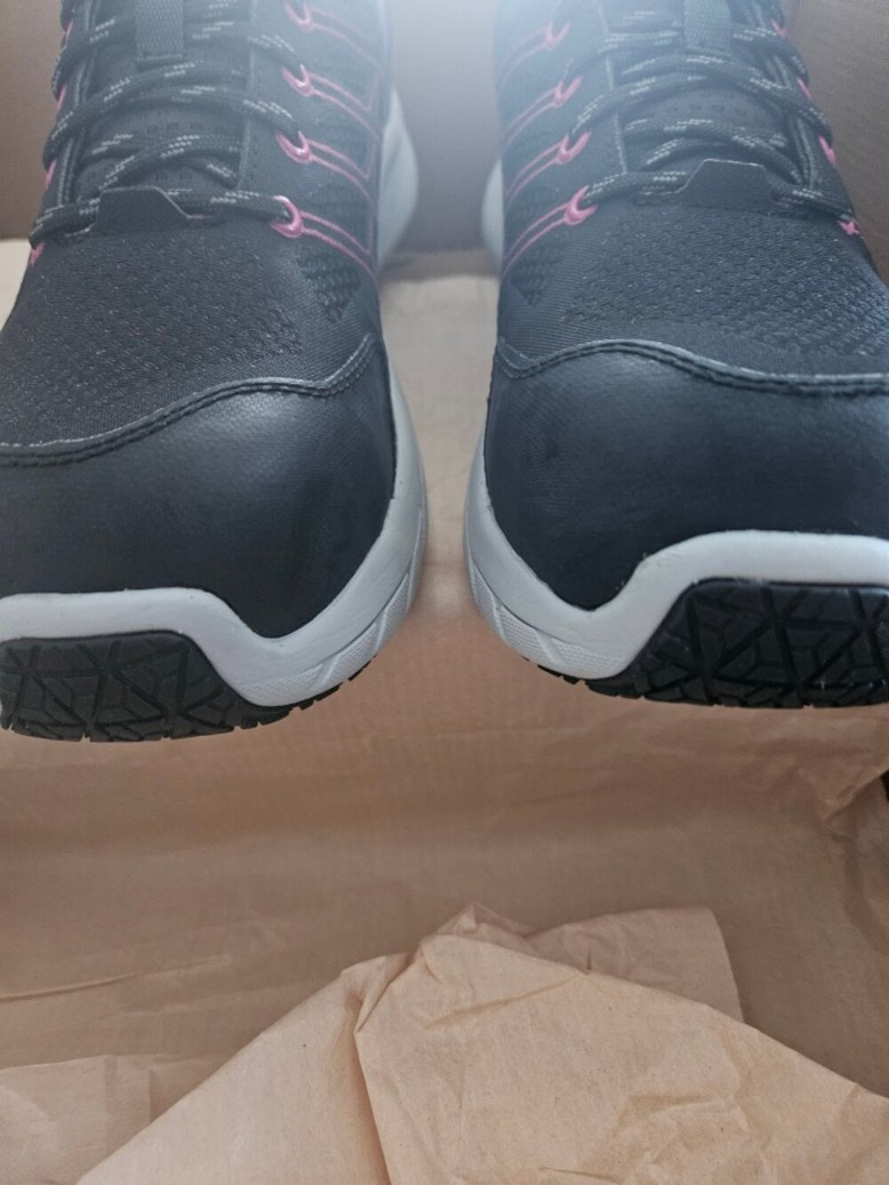 NIB Merrell Moab Flight CF Work Shoes - Black/Fuchsia Safety Toe - Women's 9 M - Picture 4 of 13